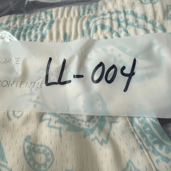 Maison Article Men's Paisley Lined Drawstring‎ Athletic Shorts Blue White Large - Picture 11 of 11